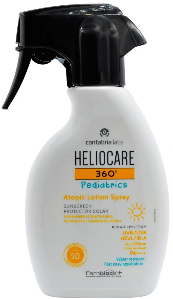 Дитячий лосьйон для атопічної шкіри SPF50 Heliocare 360º Pediatrics / HELIOCARE 360º Pediatrics ATOPIC LOTION Spray SPF50 / Cantabria Labs купить