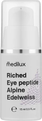 Крем для шкіри навколо очей / Riched Eye peptide Alpine Edelweiss / MEDILUX