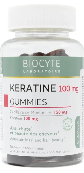 Способствует росту и укреплению волос / KERATINE GUMMIES / Biocyte купить