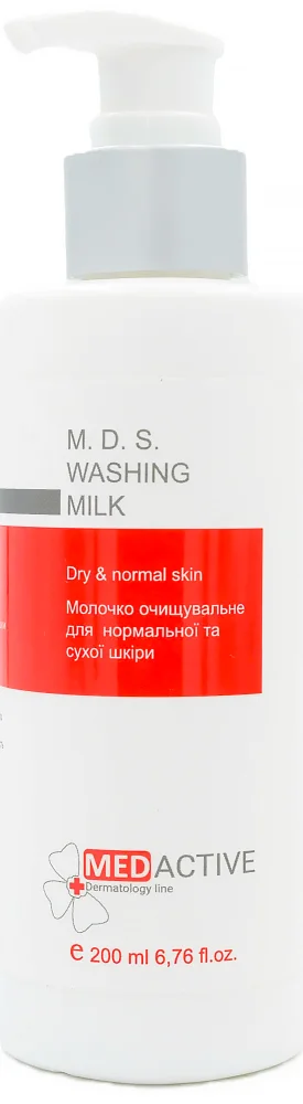 Очищувальне молочко для нормальної та сухої шкіри / M. D. S. WASHING MILK dry & normal skin ph – 6,8 /  Medactive купить