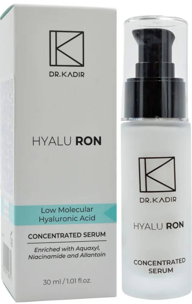 Зволожуюча сироватка з гіалуроновою кислотою / Hyalu-Ron Low Molecular Hyaluronic Concentrated Serum / Dr.Kadir