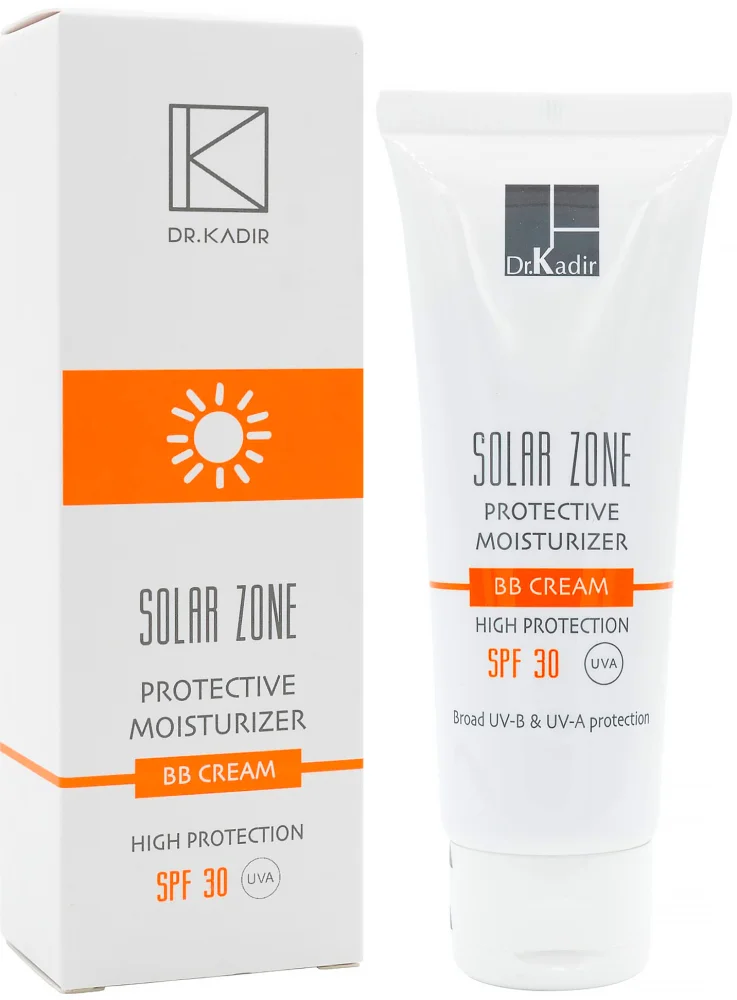 Сонцезахисний зволожуючий крем із тоном SPF30+ / Solar Zone moisturizing protective ВВ Сream SPF 30+ / Dr.Kadir