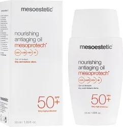 Омолаживающее питательное масло / Nourishing antiaging oil SPF50+ / Mesoestetic