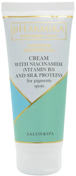 Крем с ниацинамидом (витамин В3) и протеинами шелка от пигментных пятен / Cream with niacinamide (vitamin B3) and silk proteins from pigments spots / pHarmika купить