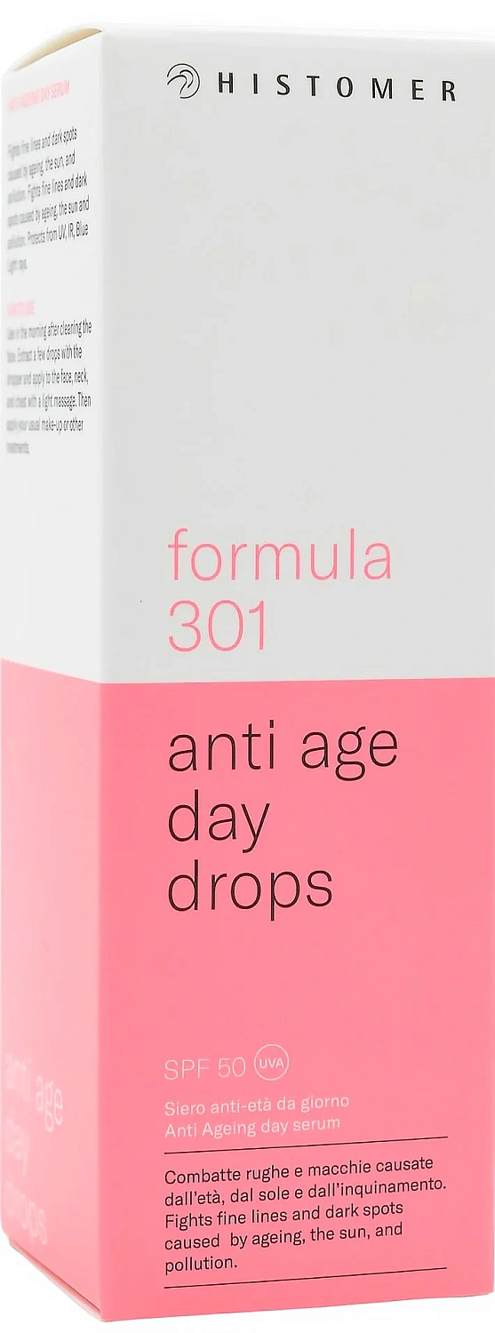 Сироватка денна антивікова / 301 ANTI AGE DAY DROPS SPF 50 / Histomer