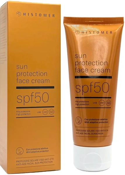 Крем сонцезахисний SPF 50 для обличчя з ефектом антиейдж / Sun Protection Face Cream Spf 50 / Histomer