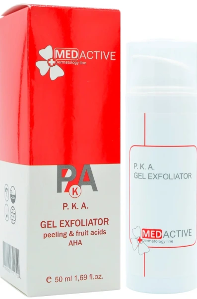 Гель-пілінг із фруктовими кислотами / P. K. A. GEL EXFOLIATOR Peeling & fruit acids AHA ph – 2,1 / Medactive купить