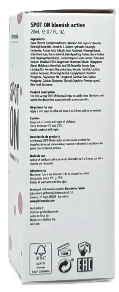 Крем против высыпаний акне / A.C. spot-on blemish / pHformula купить