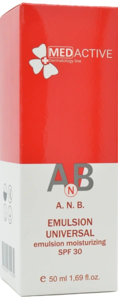 Універсальна зволожуюча емульсія SPF 30  / A. N. B. EMULSION UNIVERSAL emulsion moisturizing SPF 30 ph – 6,0 -7,0 /  Medactive купить