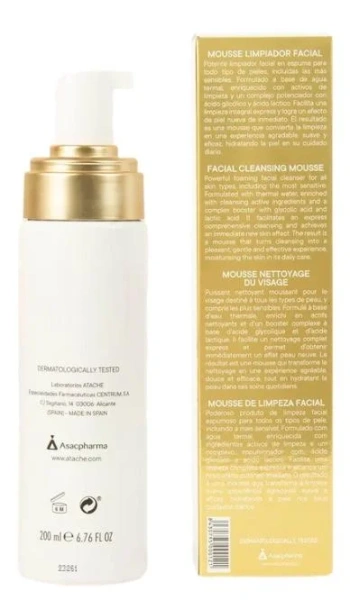 Нежный кремовый мусс с AHA кислотами для деликатной и глубокой очистки / Excellence Integral Cleansing & Regenerative Mousse / Atache купить