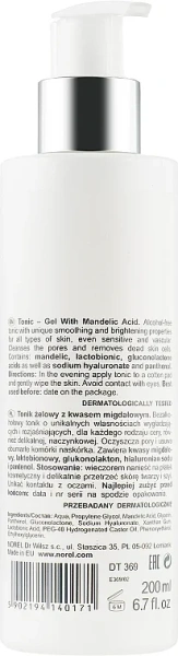 Тоник-гель с миндальной кислотой / Mandelic Acid – Tonic-Gel with mandelic acid / Norel купить