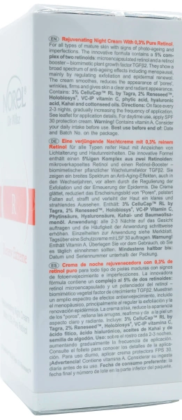 Омолоджуючий нічний крем із 0,3% чистого ретинолу / Rejuvenating night cream with 0,3% Pure Retinol / Norel купить