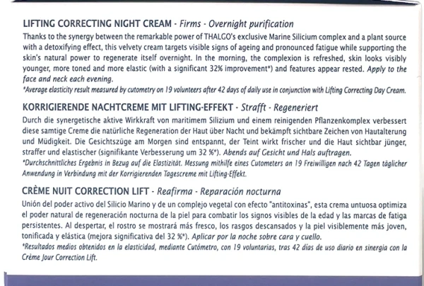 Ліфтинговий коригувальний нічний крем / LIFTING CORRECTING NIGHT CREAM / THALGO купить