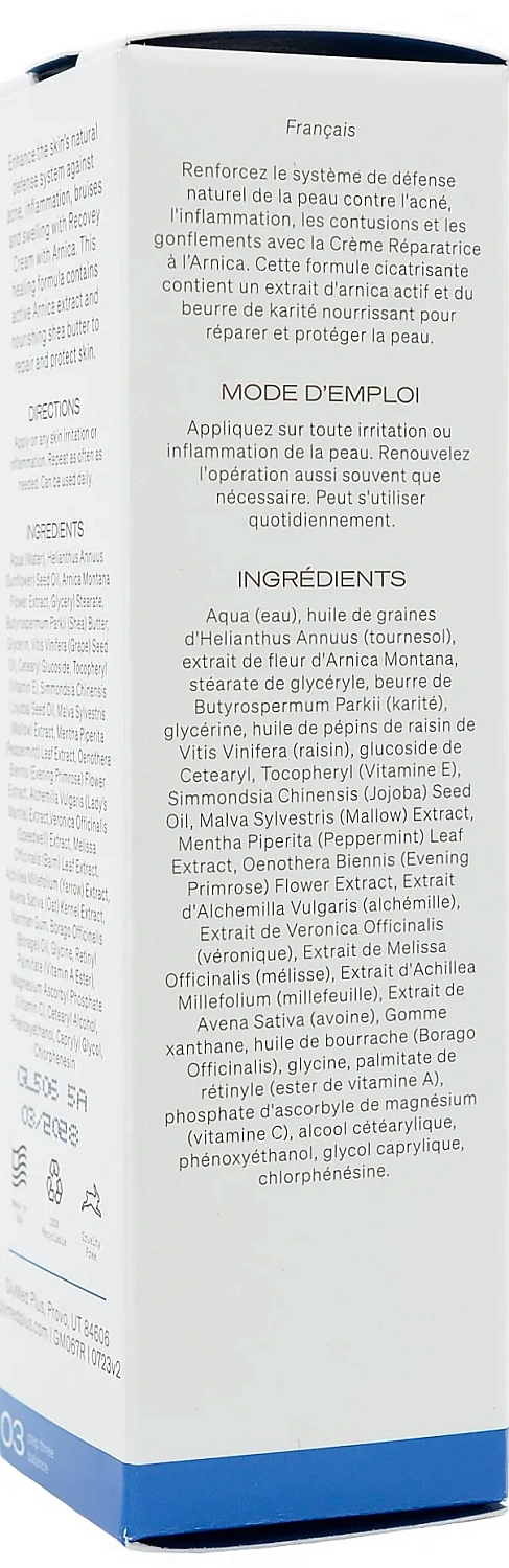 Заспокійливий крем із арнікою / Recovery Cream with Arnica / GlyMed Plus
