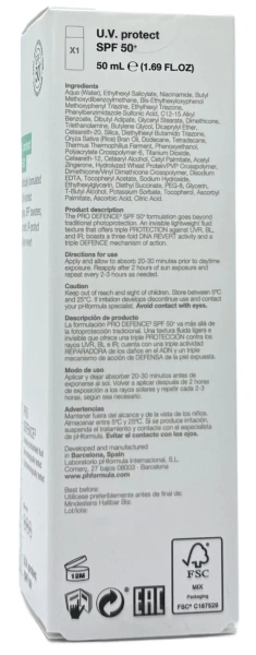 Сонцезахисний крем / U.V. protect SPF50+ PRO DEFENCE3 / pHformula купить