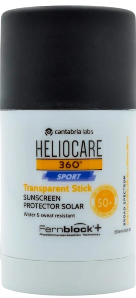 Сонцезахисний стік для занять спортом SPF50+ /  HELIO 360º SPORT TRANSPARENT STICK SPF50+ / Cantabria Labs
