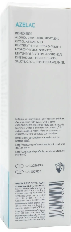 Лосьон для лица и тела / AZELAC LOTION / Sesderma купить