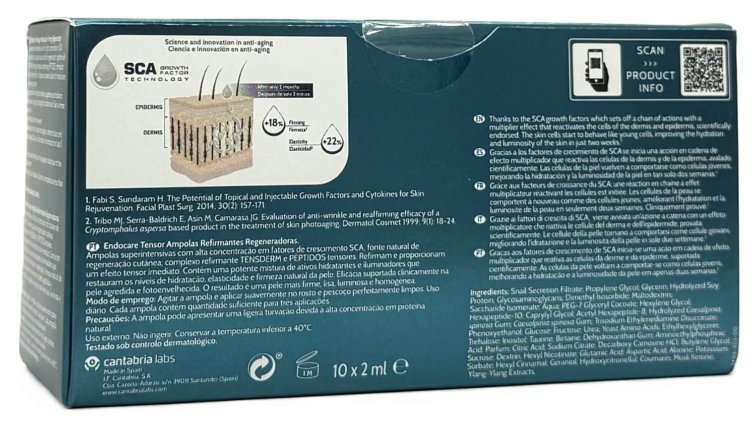 Ліфтинговий концентрат Endocare Tensage / ENDOCARE TENSAGE CONCENTRATE / Cantabria Labs