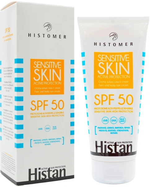 Крем сонцезахисний SPF50 для обличчя та тіла SENSITIVE / Sensetive Skin Active Protection SPF50 / Histomer