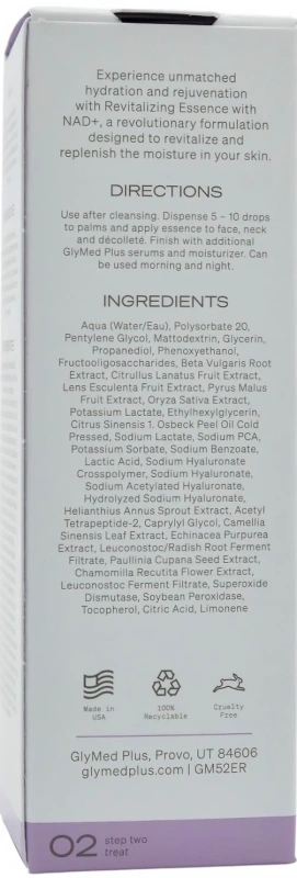 Увлажняющая эссенция / Revitalizing Essence with NAD+ / GlyMed Plus купить