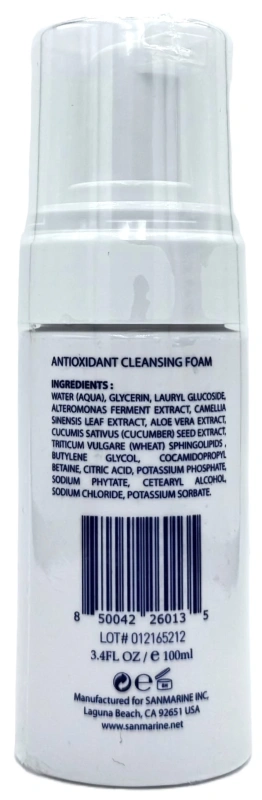 Антиоксидантная пенка для очищения / ANTIOXIDANT CLEANSING FOAM / Sanmarine купить