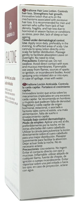 Лосьон против выпадения волос / IRALTONE Anti-hair Loss Lotion / Cantabria labs купить