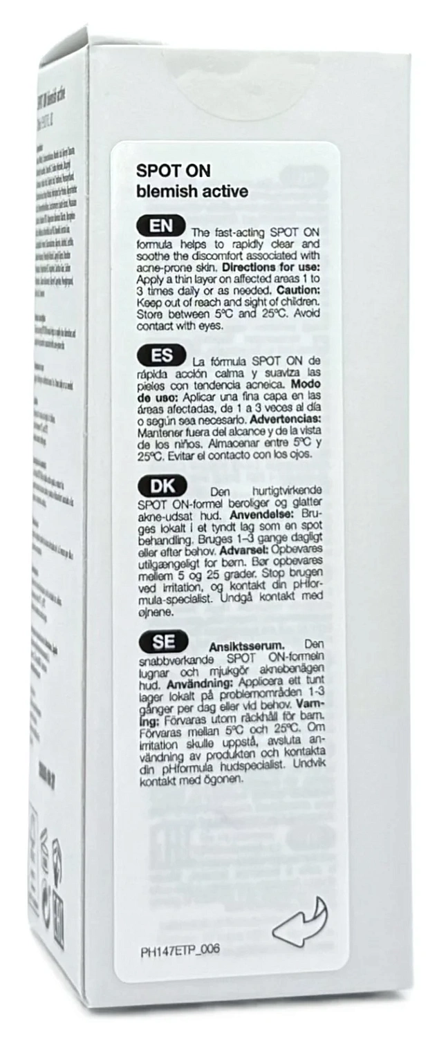 Крем проти висипання акне / A.C. spot-on blemish / pHformula