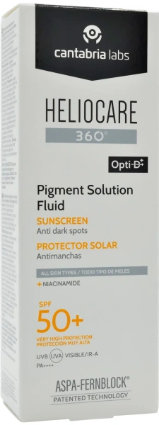 Сонцезахисний флюїд для шкіри з гіперпігментацією / HELIOCARE 360º PIGMENT SOLUT / Cantabria Labs купить