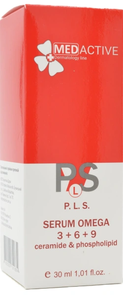 Відновлююча сироватка омега 3+6+9 / P. L. S. SERUM OMEGA 3 + 6 + 9 ceramide & phospholipid ph – 5,8 /  Medactive купить