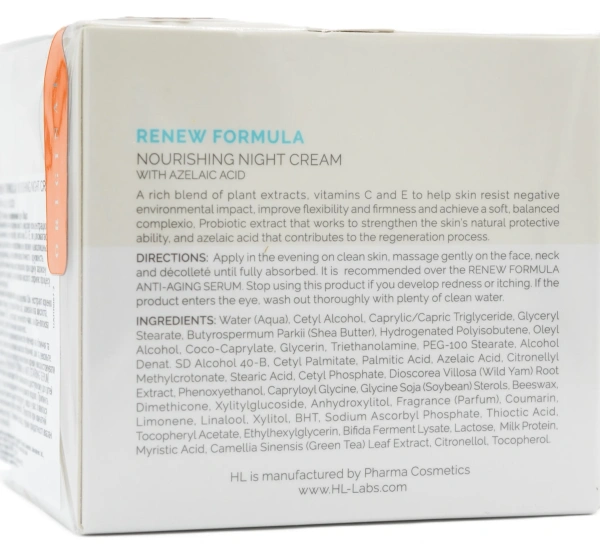 Питательный крем с липоевой кислотой для нормальной и сухой кожи / RENEW Formula NOURISHING CREAM / Holy Land купить