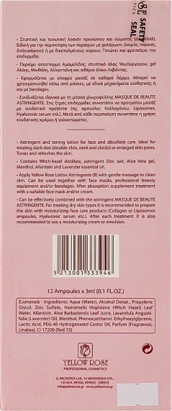 Ампулованна сироватка для шиї, бюста і тіла / Lotion astringente B / Yellow Rose купить