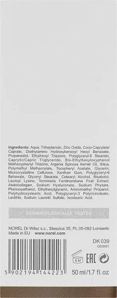 Защитный крем для лица UVA и UVB SPF 50 / Face Cream UV Protection SPF 50 / Norel купить