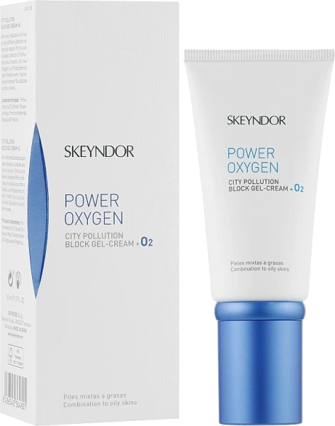 Кислородный детокс гель-крем для комбинированной кожи лица / Power Oxygen City Pollution Block Gel Cream / Skeyndor купить