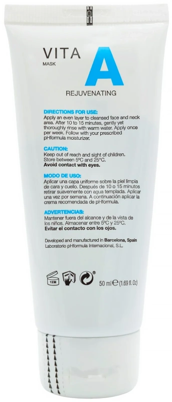 Омолаживающая маска вит. A / VITA A rejuvenating mask / pHformula купить