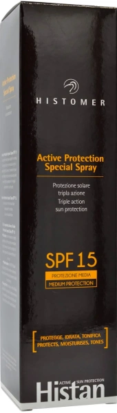 Спрей солнцезащитный SPF15 для лица-тела / Active Protection Spray SPF15 / Histomer купить