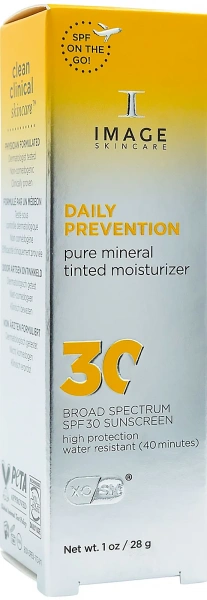 Тонуючий зволожуючий крем з мінералами SPF 30 / Daily Prevention Pure Mineral Tinted Moisturizer SPF 30 / Image Skincare купить