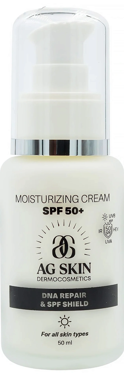 Увлажняющий крем из СПФ 50+ / Moisturising cream SPF 50+ / AG Skin
