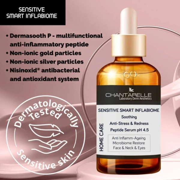 Пептидна сироватка для чутливої ​​шкіри / Soothing Anti-Stress & Redness Peptide Serum pH 4.5 / Chantarelle купить