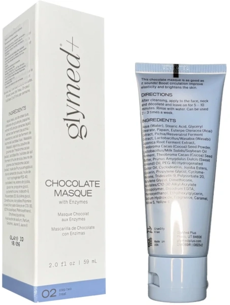 Кремоподібна маска, що омолоджує, з какао / Chocolate Masque with Enzymes / GlyMed Plus купить