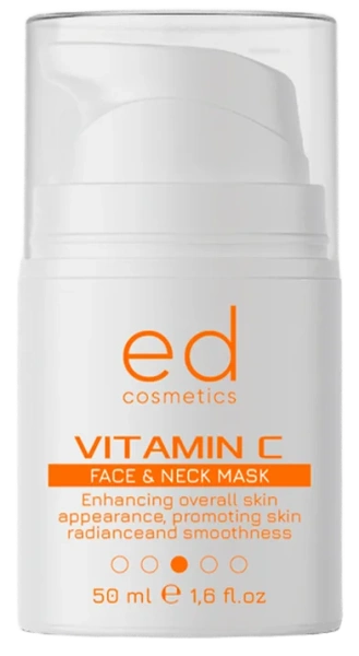 Маска для обличчя та шиї з вітаміном С / VITAMIN C FACE & NECK MASK / ED Cosmetics