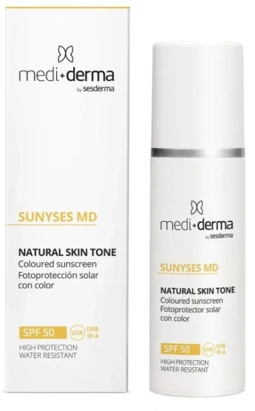 Тональний сонцезахисний крем / Facial Cream SPF50 Photoprotection with color / Mediderma купить