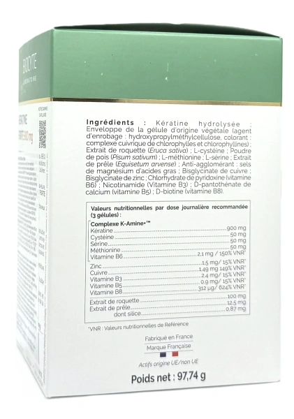 Зміцнює та допомагає відростити довжину волосся / KERATINE FORTE 900MG BOOST PACK K-Amine / Biocyte