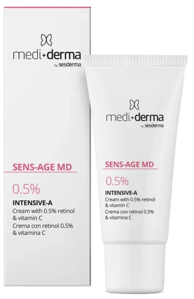 Інтенсивний нічний крем із ретинолом 0.5% / SENS-AGE MD Intensive-A Plus / Mediderma
