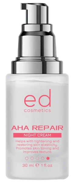 Нічний крем для обличчя з AHA-кислотами / AHA REPAIR NIGHT CREAM / ED Cosmetics