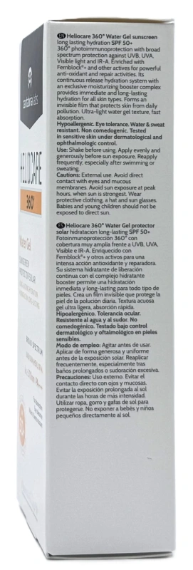 Солнцезащитный увлажняющий гель Нeliocare 360º / HELIOCARE 360º WATER-GEL / Cantabria Labs купить