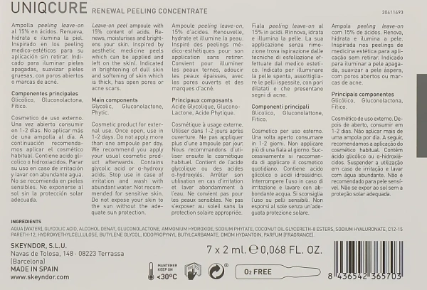 Концентрат пілінг, що оновлює / Uniqcure Renewal peeling concentrate / Skeyndor купить