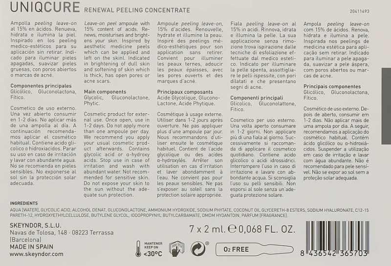Концентрат пілінг, що оновлює / Uniqcure Renewal peeling concentrate / Skeyndor купить