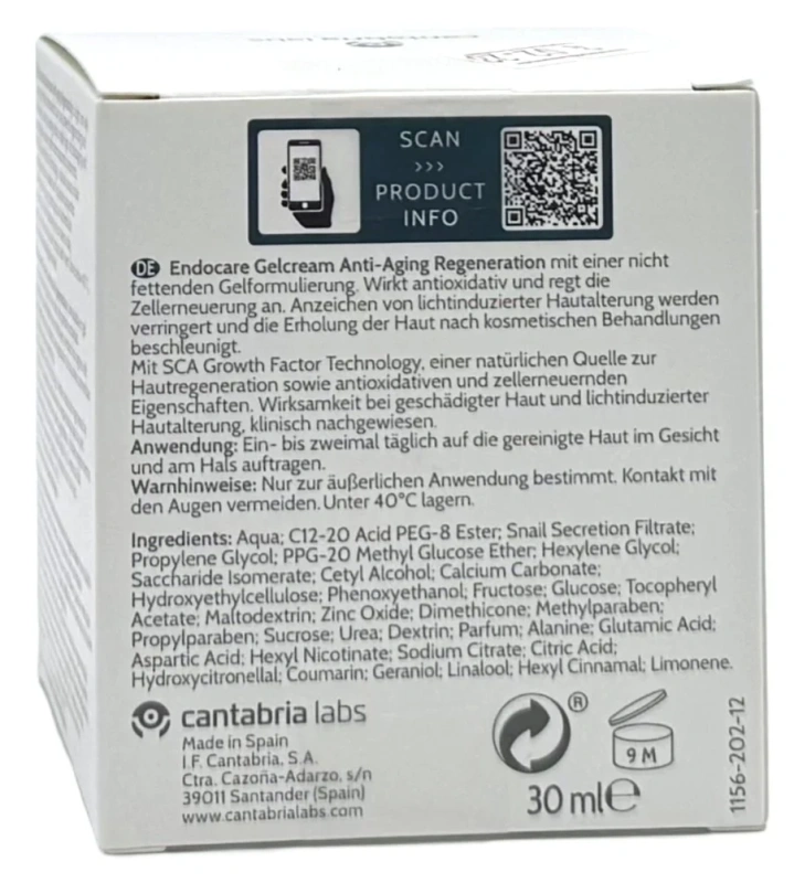 Регенеруючий омолоджуючий гель-крем Endocare / ENDOCARE GEL CREAM / Cantabria Labs купить