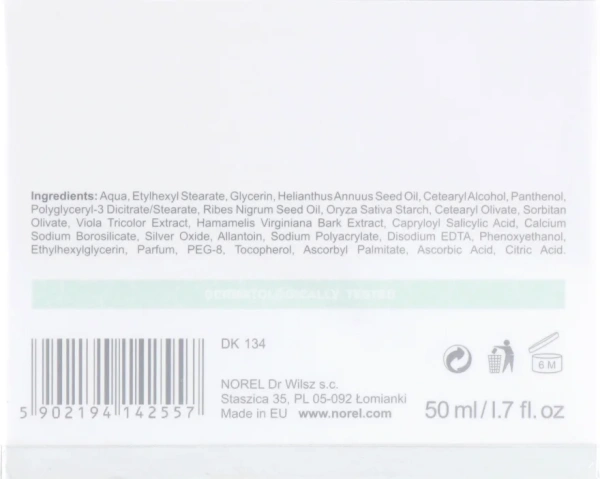 Легкий крем с кислотами LHA и ионами серебра / Anti-Acne cream with LHA and silver ions / Norel купить