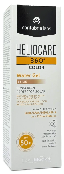 Сонцезахисний зволожуючий водний гель з тоном / HELIOCARE 360º WATER GEL COLOR SPF50+ BEIGE / Cantabria Labs купить